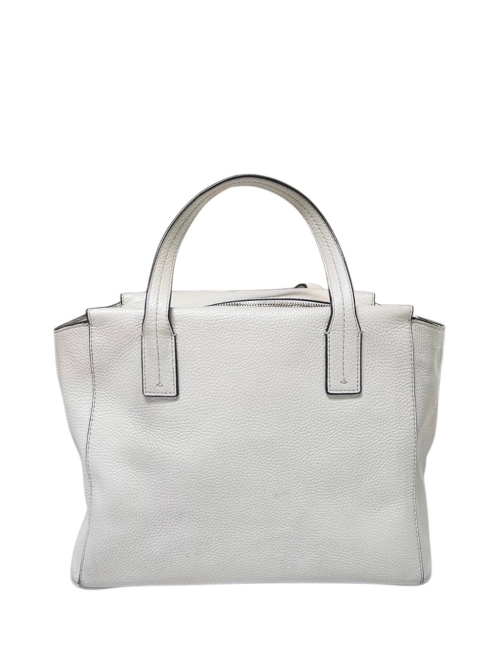 TORY BURCH Thea Applique White Floral Pebble Leather Satchel - Picture 4 of 16